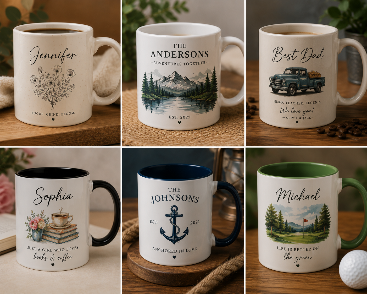 Personalized Ceramic Mug Collection