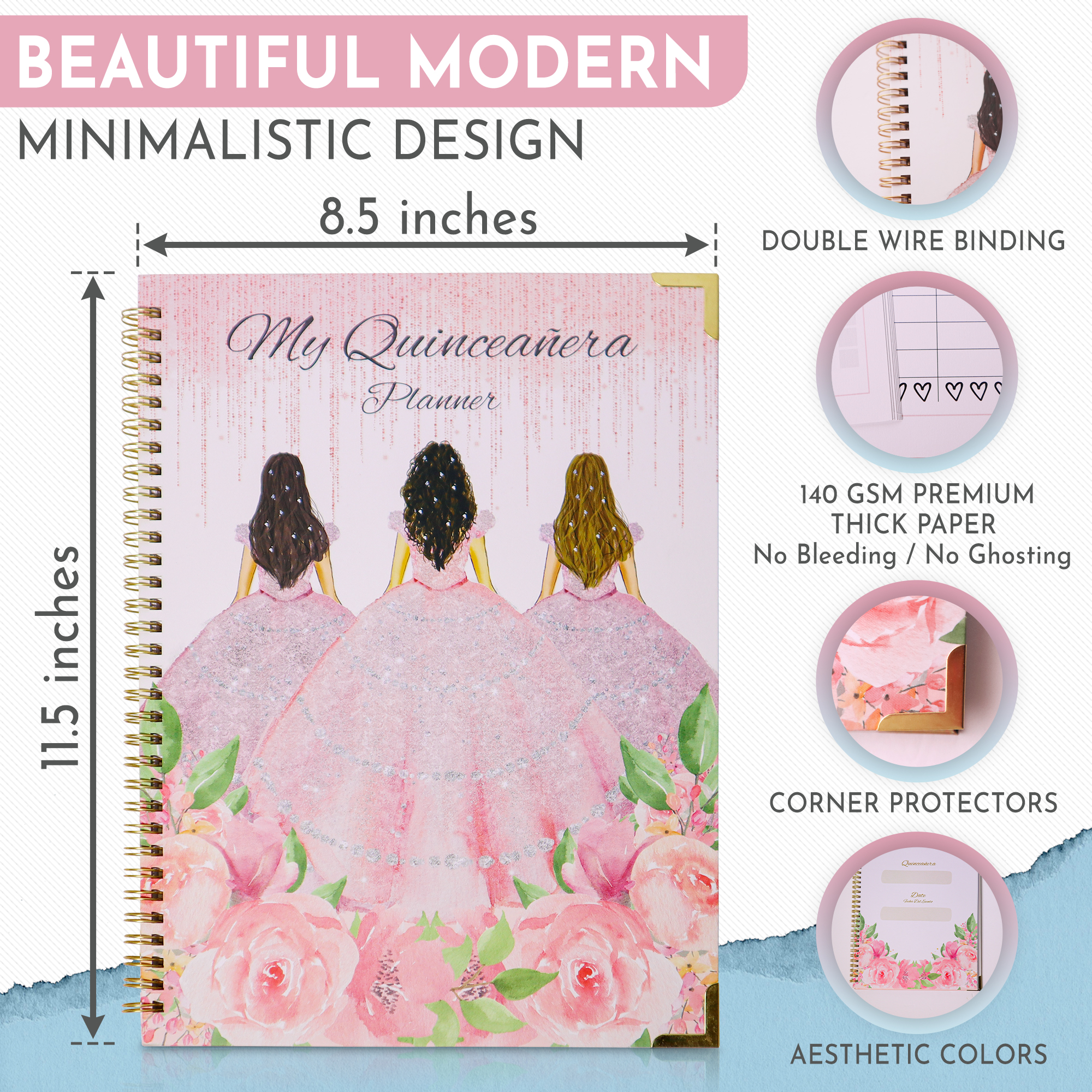 Quinceañera Planner - Pink Floral