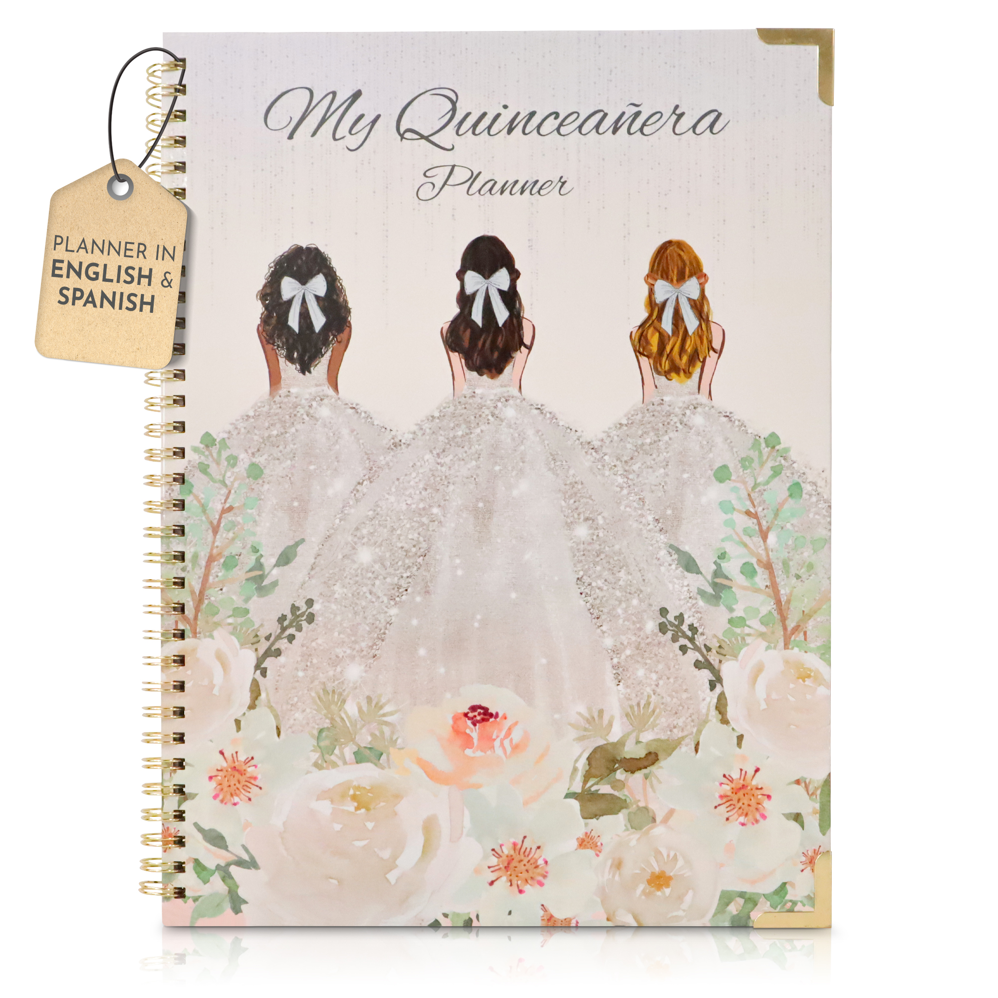 Quinceañera Planner - Neutral Floral & Gold