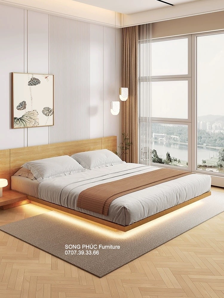 Giường Ngủ Gỗ Công Nghiệp Hiện Đại Giá Rẻ SP-201