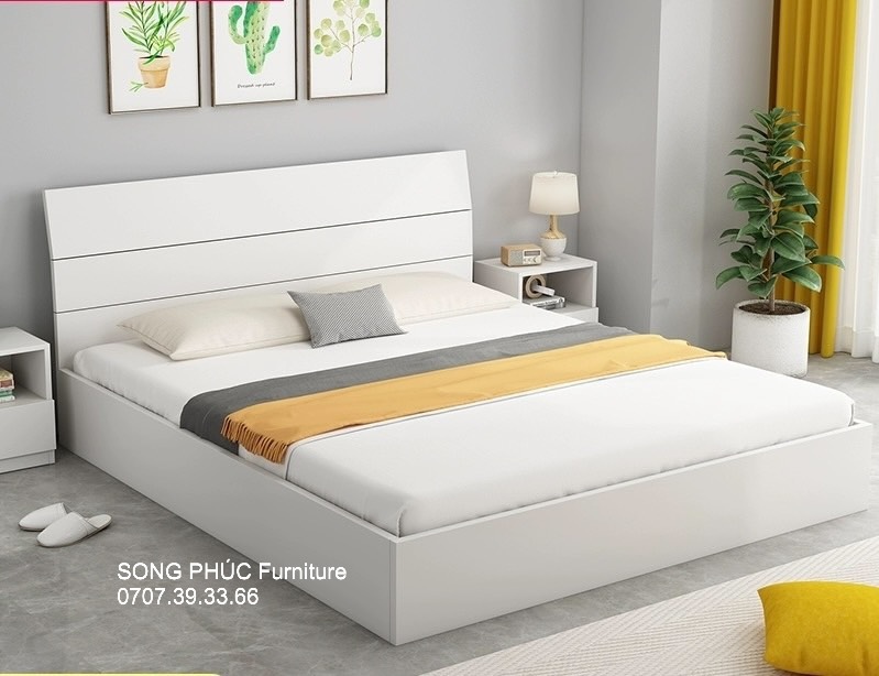 Giường Ngủ Gia Đình Gỗ Công Nghiệp Hiện Đại SP-205