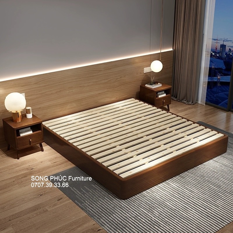 Giường Gỗ Công Nghiệp 1m6 Đơn Giản Giá Rẻ SP-207