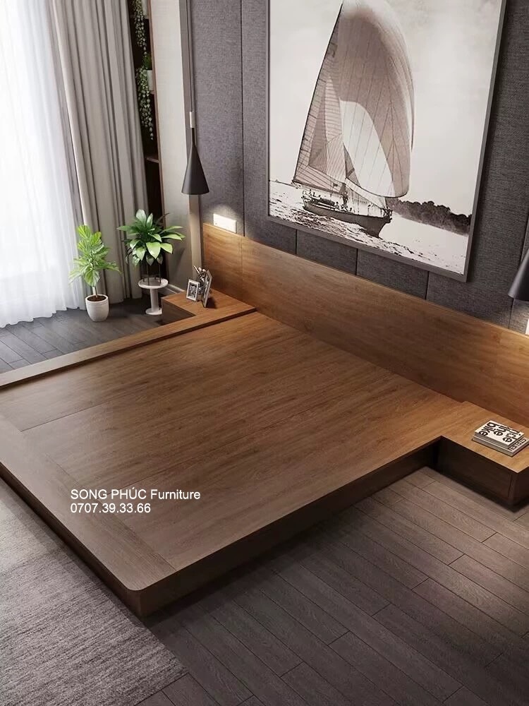 Giường Ngủ Bệt Thiết Kế Sang Trọng Hiện Đại SP-209