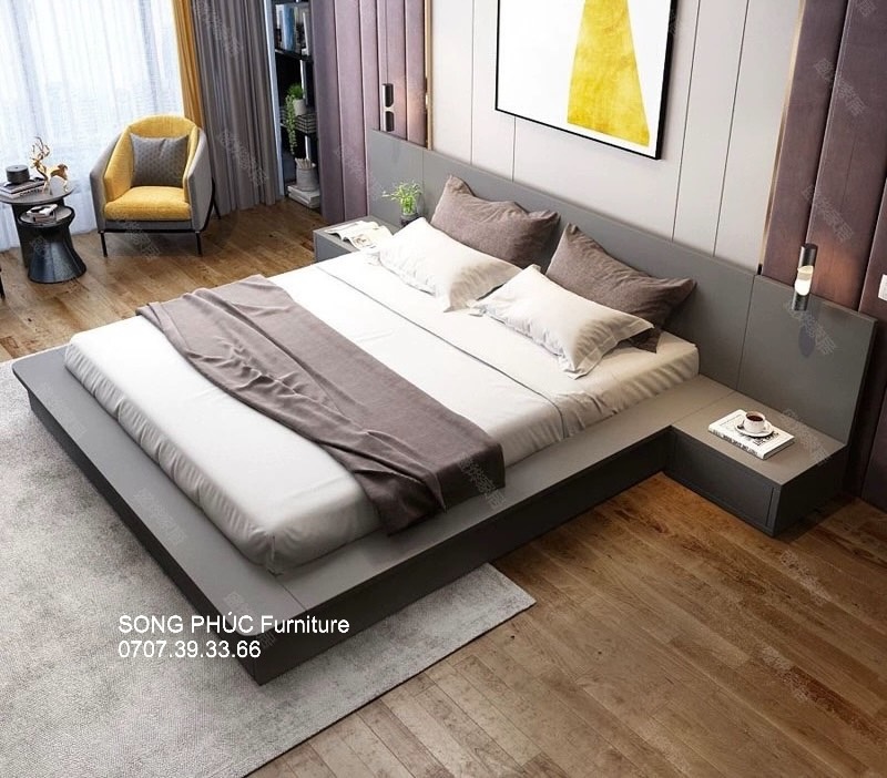 Giường Ngủ Bệt Thiết Kế Sang Trọng Hiện Đại SP-209