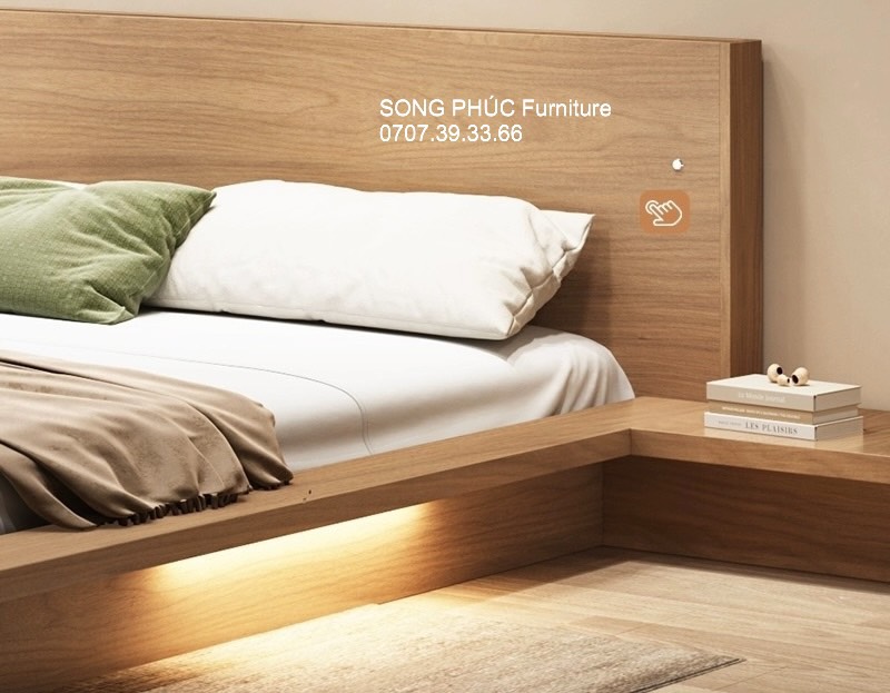 Giường Ngủ Gỗ Kiểu Nhật Hiện Đại Đẹp Giá Rẻ SP-210