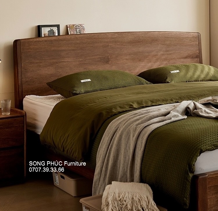 Giường Gỗ Sồi Đẹp Hiện Đại SP-307