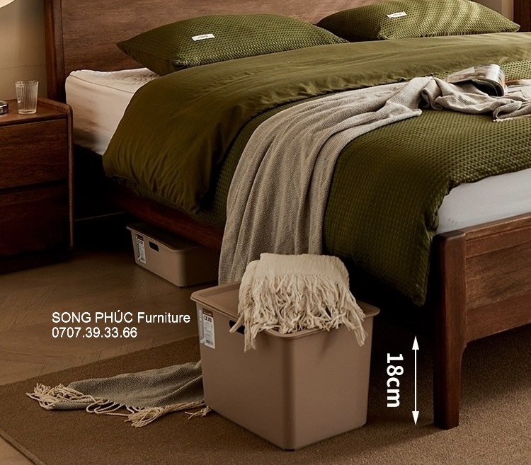 Giường Gỗ Sồi Đẹp Hiện Đại SP-307