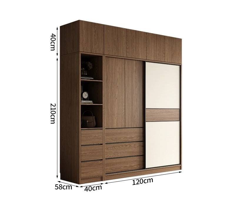 Tủ Áo Cửa Lùa Hiện Đại Giá Rẻ SP- 402 (2400k/m2)