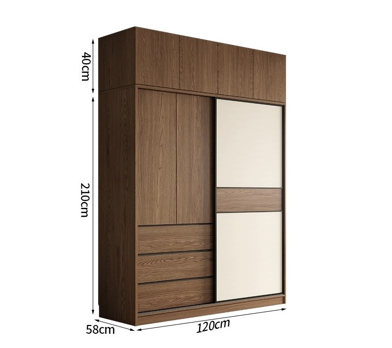 Tủ Áo Cửa Lùa Hiện Đại Giá Rẻ SP- 402 (2400k/m2)