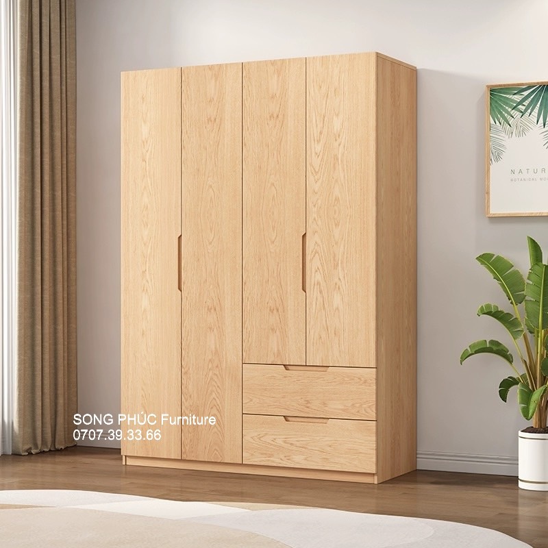 Tủ Áo Cửa Mở Đẹp, Nhiều Ngăn Tủ Tiện Ích, Hiện Đại SP-408 (2300k/m2)