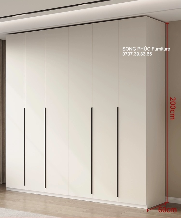 Tủ Quần Áo Gỗ Công Nghiệp Đẹp, Đơn Giản, Thanh Lịch SP-409 (2300k/m2)