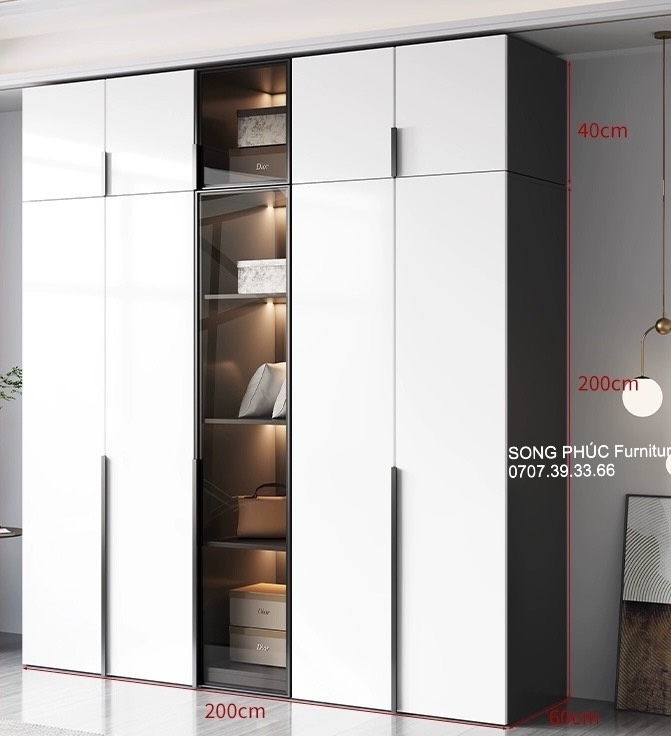 Tủ Áo Gỗ Công Nghiệp Mdf Cho Gia Đình, Đẹp, Hiện Đại SP-410 