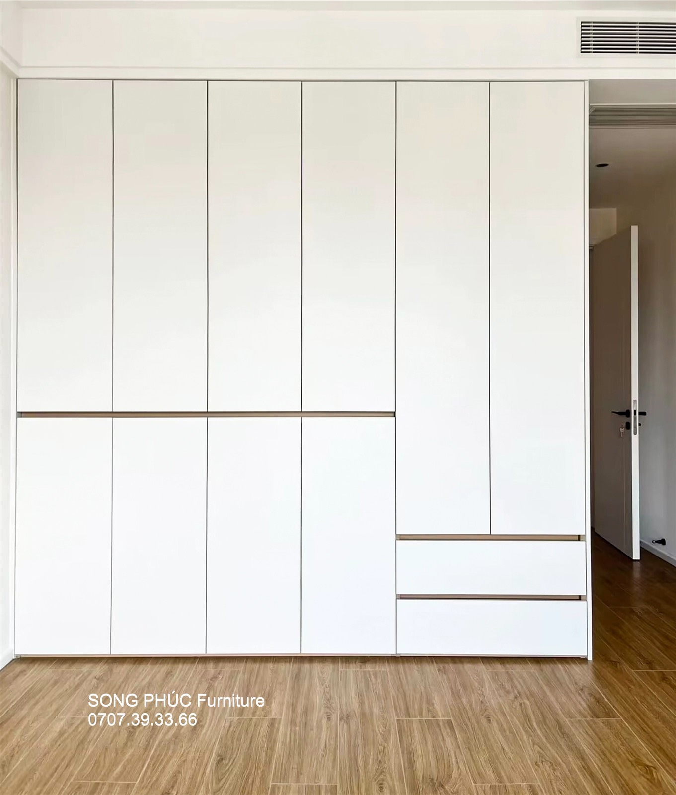 Tủ Quần Áo Gỗ Kiểu Dáng Hiện Đại Đơn Giản Giá Rẻ SP-411 (2100k/m2)