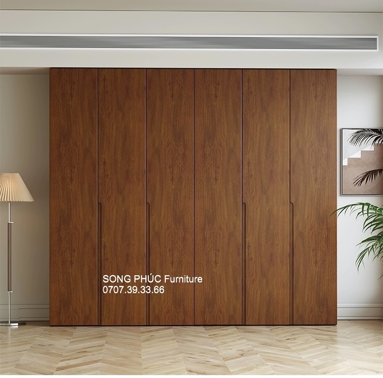 Tủ Đựng Quần Áo Gỗ Tự Nhiên 4 Cánh Giá Rẻ SP-504 (3400k/m2)