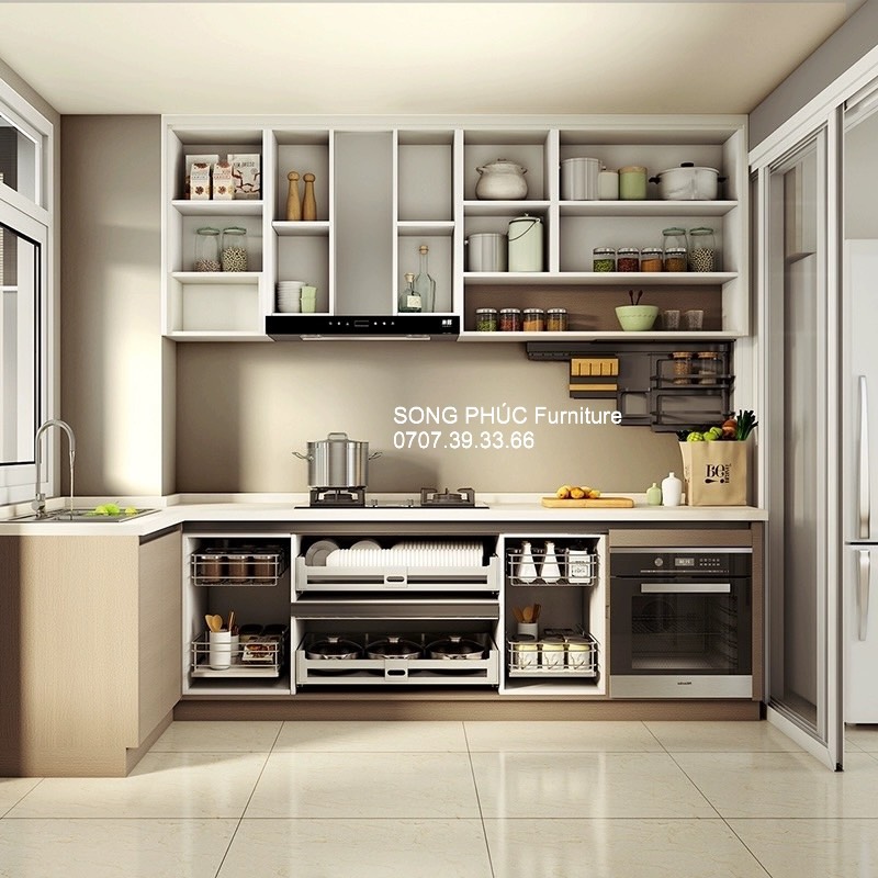 Mẫu Tủ Bếp Đơn Giản, Đẹp, Hiện Đại SP-705
