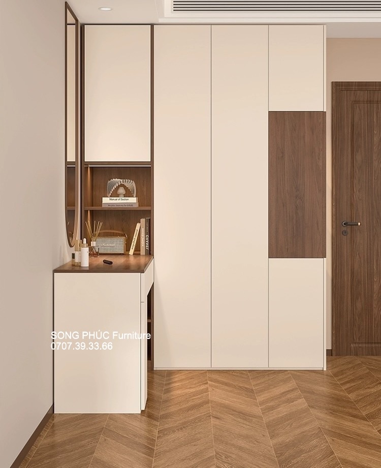 Tủ Áo Kết Hợp Bàn Trang Điểm Đẹp, Hiện Đại SP-601