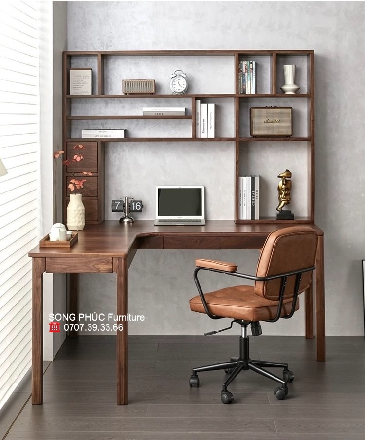 Bàn Làm Việc Gỗ Chữ L Đẹp BLV-308