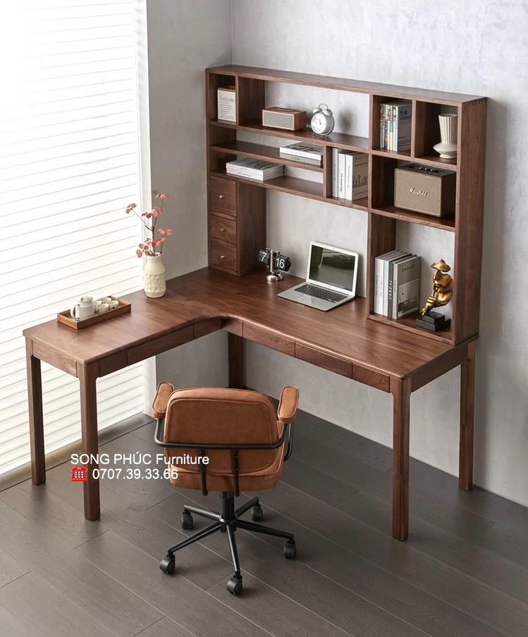 Bàn Làm Việc Gỗ Chữ L Đẹp BLV-308