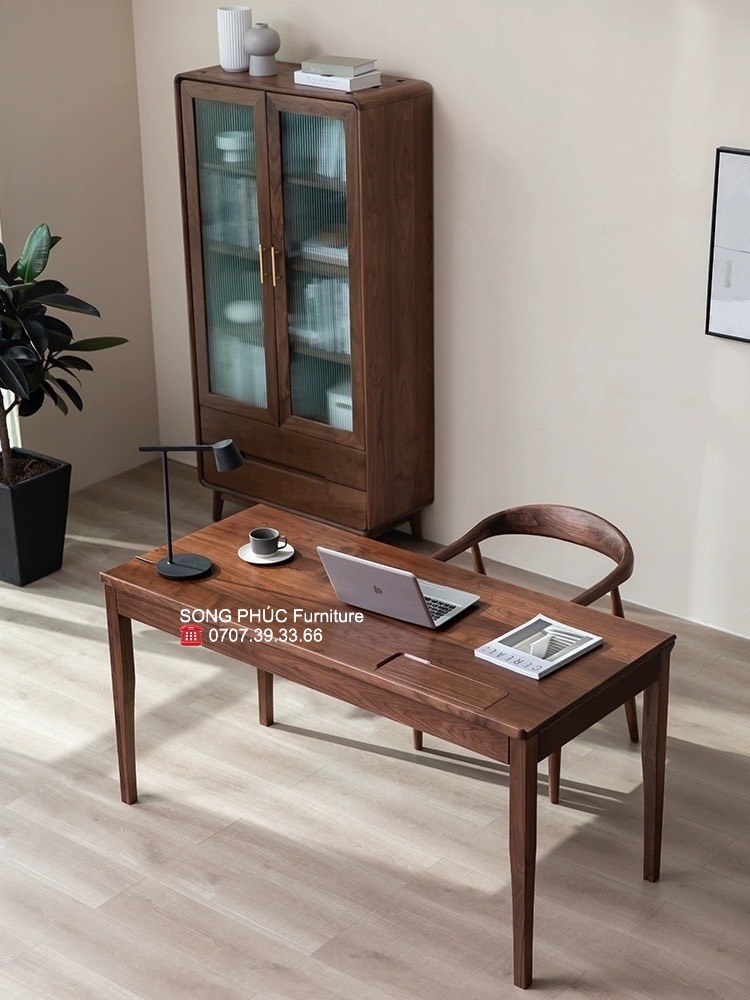 Bàn Làm Việc Gỗ Tụ Nhiên Đẹp BLV306