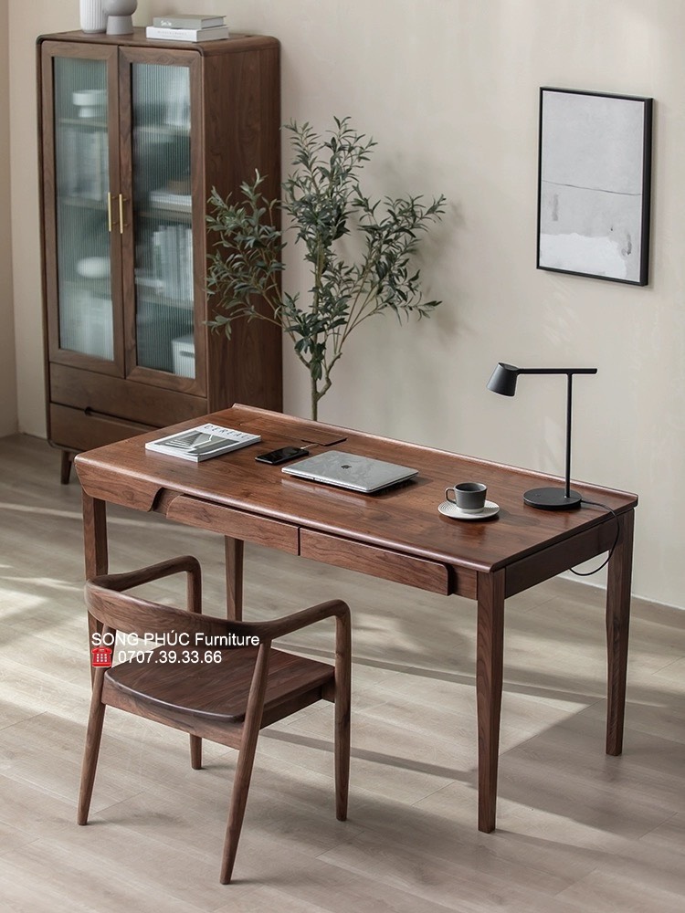 Bàn Làm Việc Gỗ Tụ Nhiên Đẹp BLV306