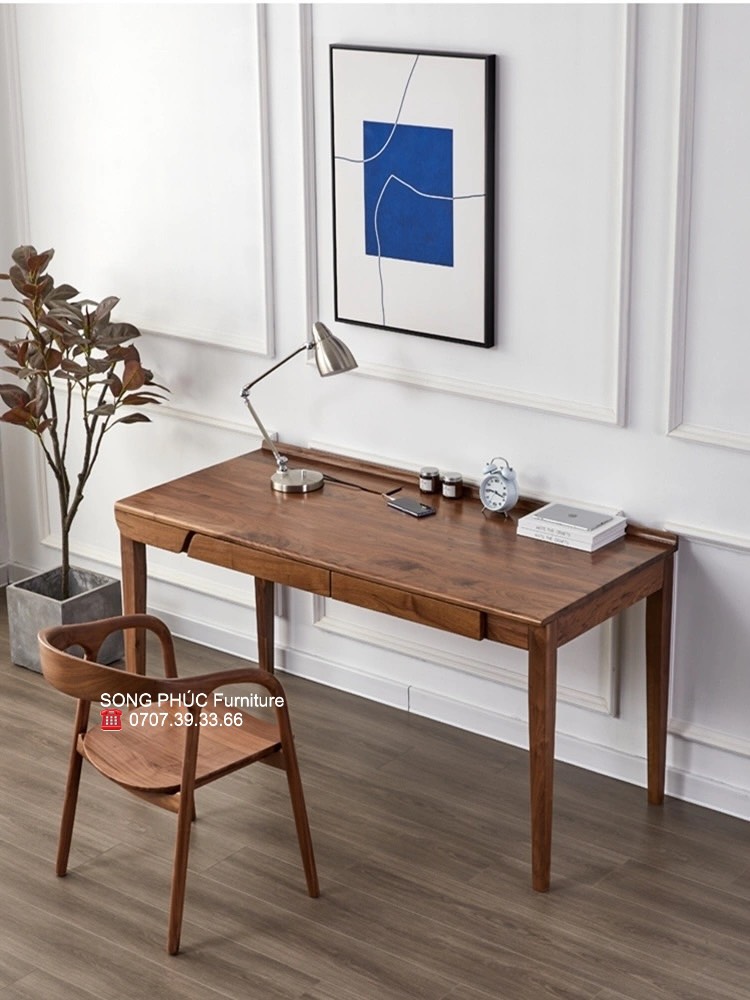 Bàn Làm Việc Gỗ Tụ Nhiên Đẹp BLV306