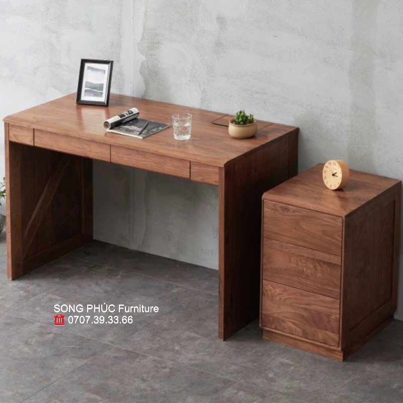 Bàn Làm Việc Gỗ Đẹp, Hiện Đại BLV302