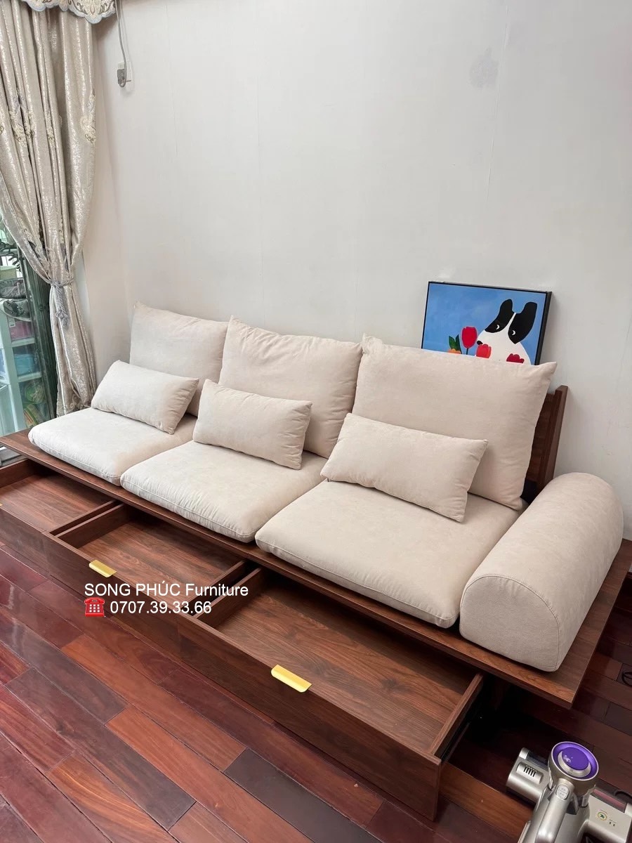 Mẫu Sofa Có Ngăn Kéo Thông MInh Tiện Ích SP-406
