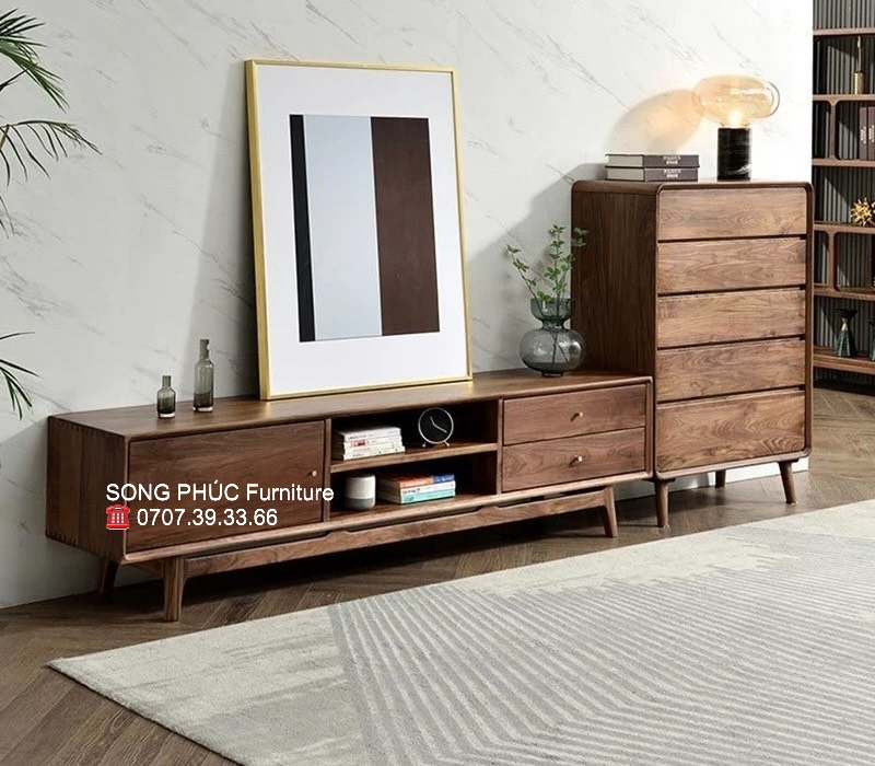 Bộ Kệ Tivi Gỗ Đơn Giản Hiện Đại SP-908