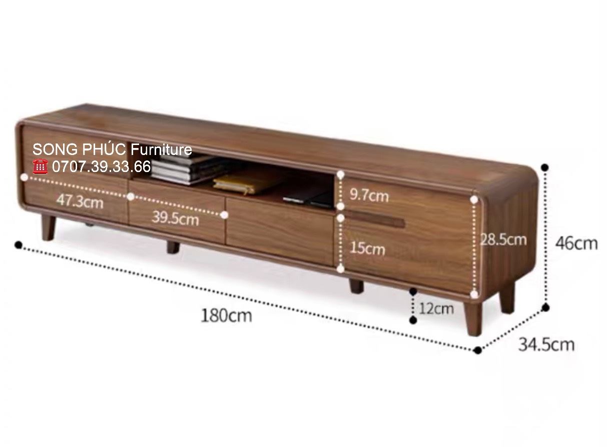Kệ Tivi Gỗ Sồi Đẹp Giá Rẻ SP-916 