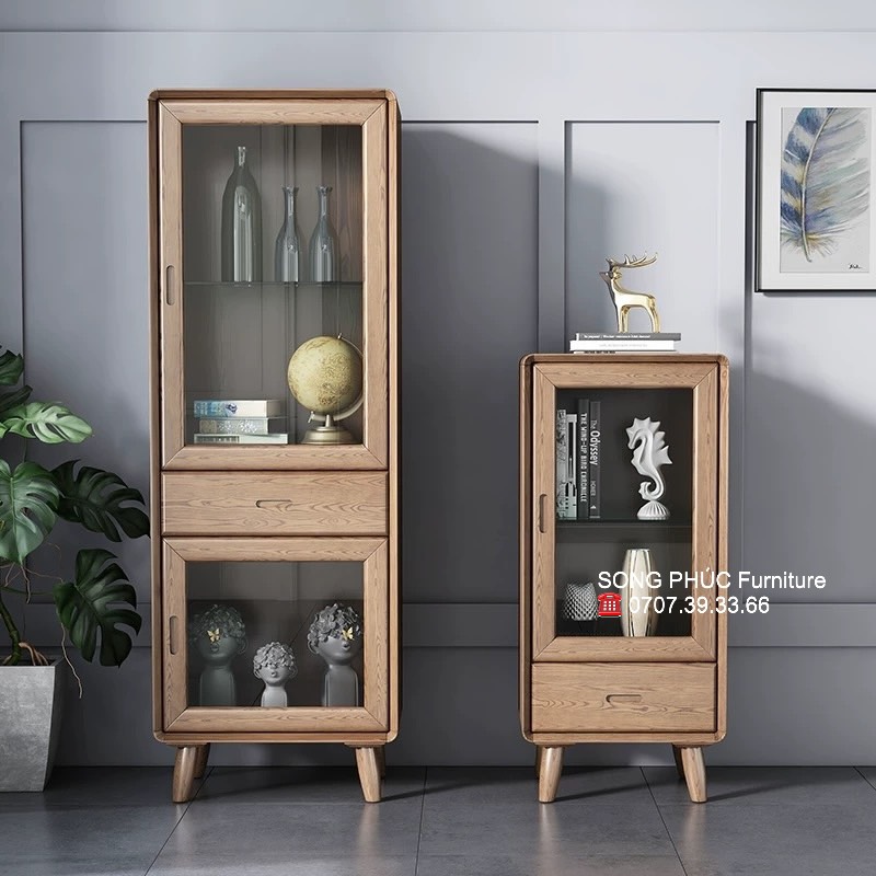 Mẫu Kệ Tivi Phòng Khách Gỗ Tự Nhiên Đẹp SP-902