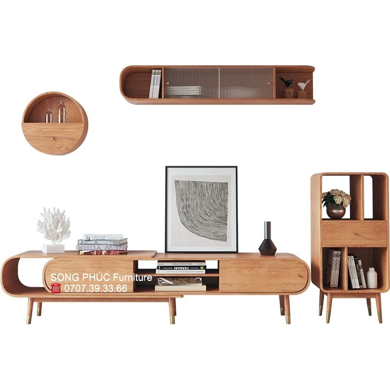 Tủ Kệ Trang Trí Phòng Khách Hiện Đại SP-911
