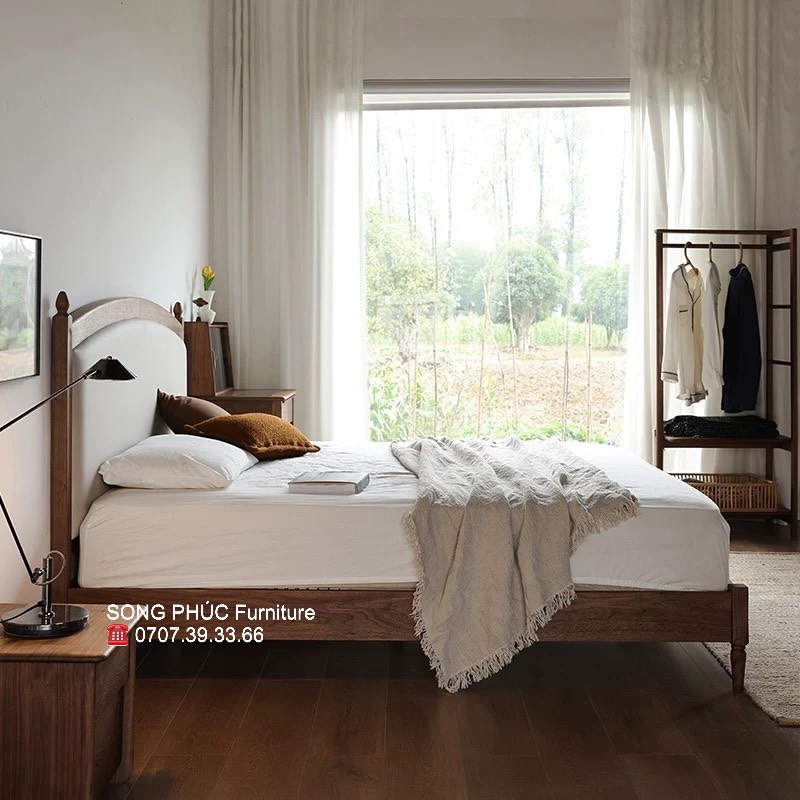 Giường Gỗ Tân Cổ Điện Đẹp Sang Trọng  SP-312