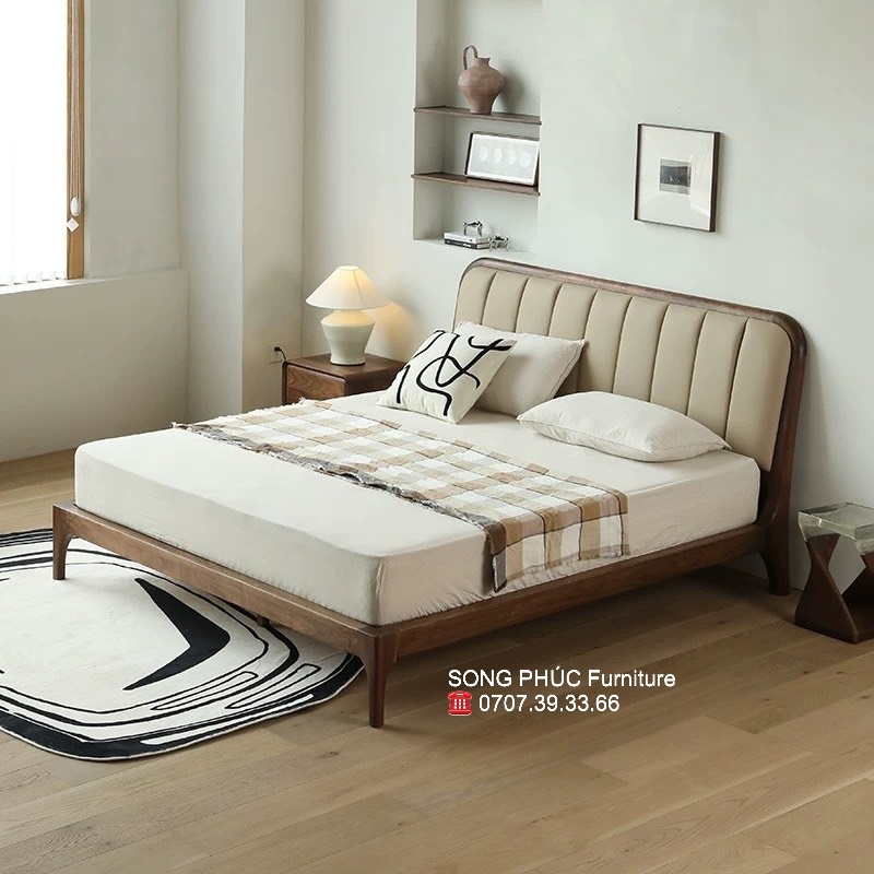 Mẫu Giường Bọc Nệm Đơn Giản Hiện Đại SP-313