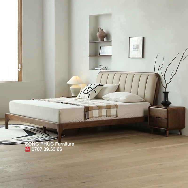 Mẫu Giường Bọc Nệm Đơn Giản Hiện Đại SP-313