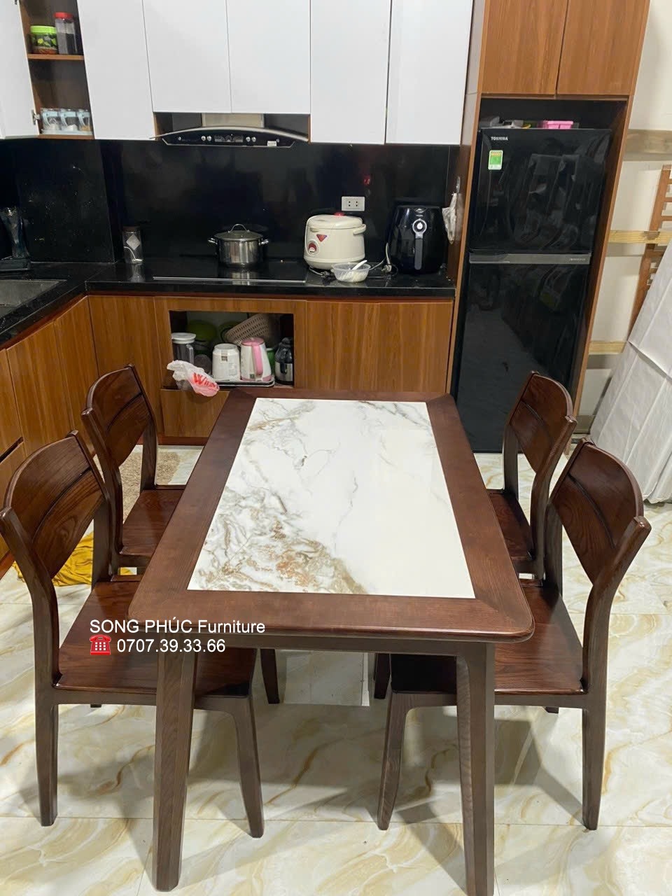 Bộ Bàn Ăn 4 Ghế Đơn Giản Giá Rẻ SP-504