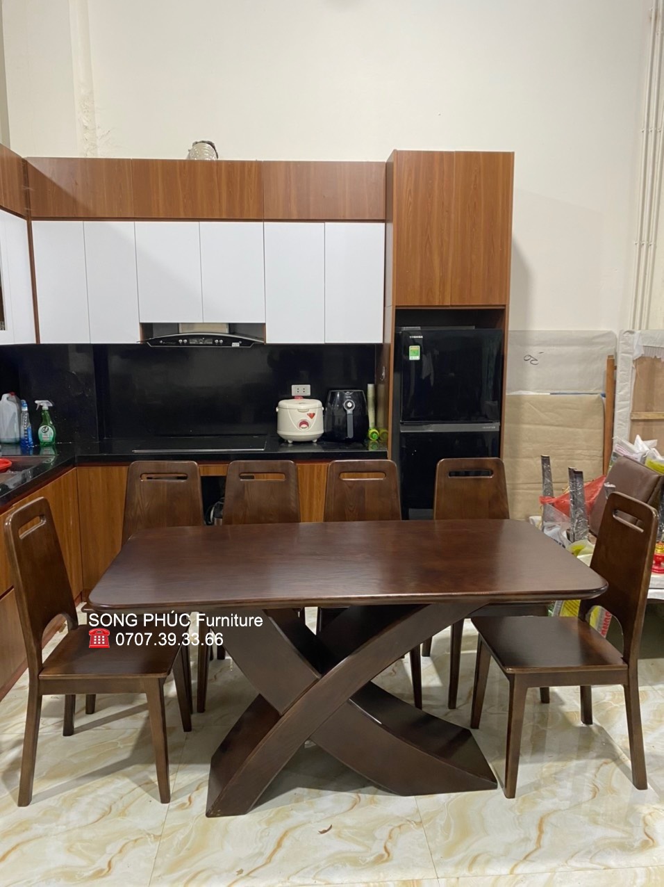 Bộ Bàn Ăn Gỗ Kiểu Dáng Đẹp, Giá Rẻ SP-506