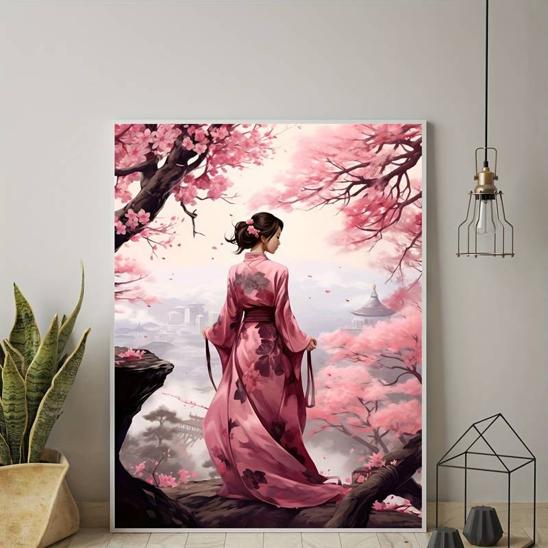 Sakura Girl Canvas Wall Art