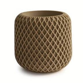 Handmade concrete mesh irregular candle cup and candle 