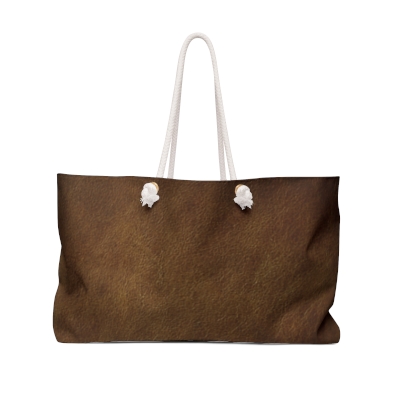  Chocolate Brown Leather-Inspired Weekender Tote Bag