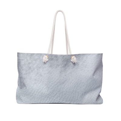 leather-inspired Powder Grey  Weekender Tote Bag