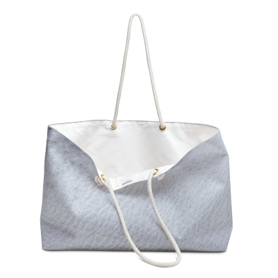 leather-inspired Powder Grey  Weekender Tote Bag