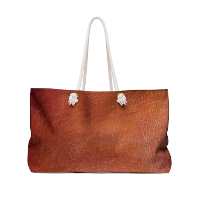 leather-inspired Burnt Sienna  Weekender Tote Bag