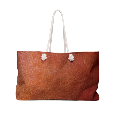 leather-inspired Burnt Sienna  Weekender Tote Bag