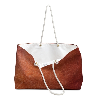 leather-inspired Burnt Sienna  Weekender Tote Bag