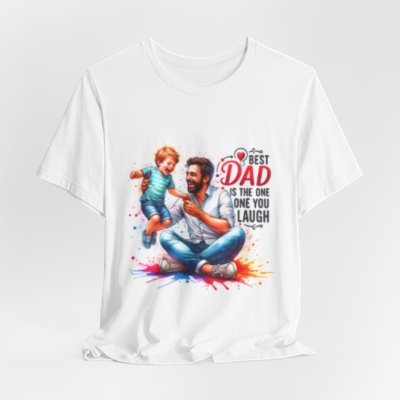  The Best Kind Of Dad Is The One You Can Laugh With White T Shirt, Dad Birthday Best Daddy Grandpa Love Funny Birthday Gift Daddy Fathers Day Men's Shirt 