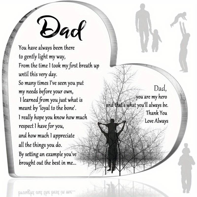 Father's Day Gift For Dad Acrylic Heart Sign