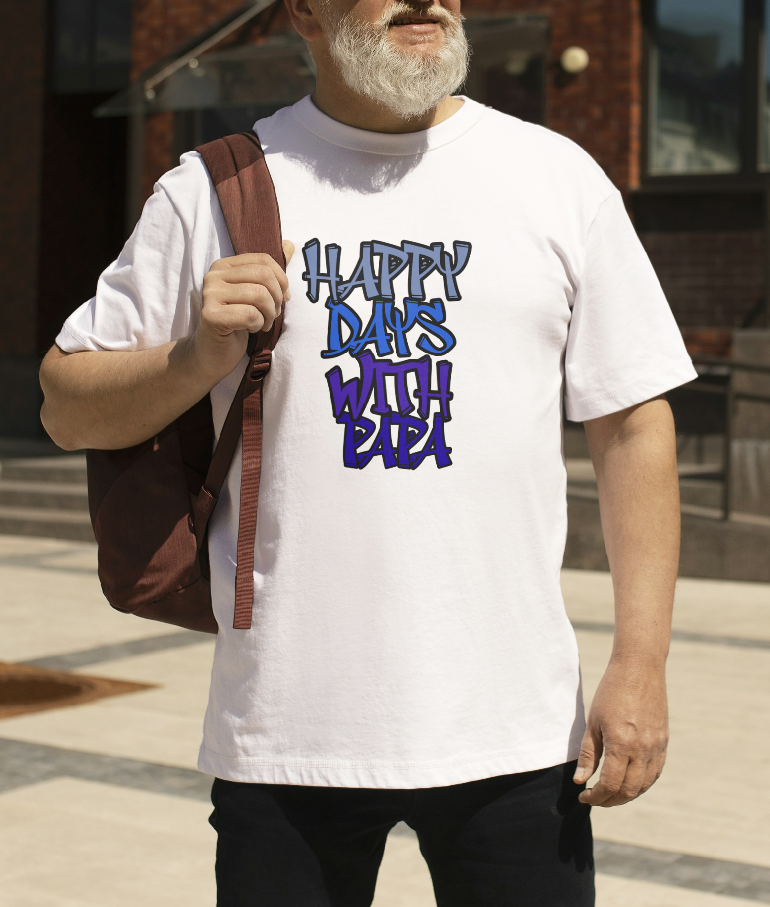 Happy Days With Papa, Dad Shirt, Father's Day t-shirt, husband present, Men T shirt, Father's Day Gift 