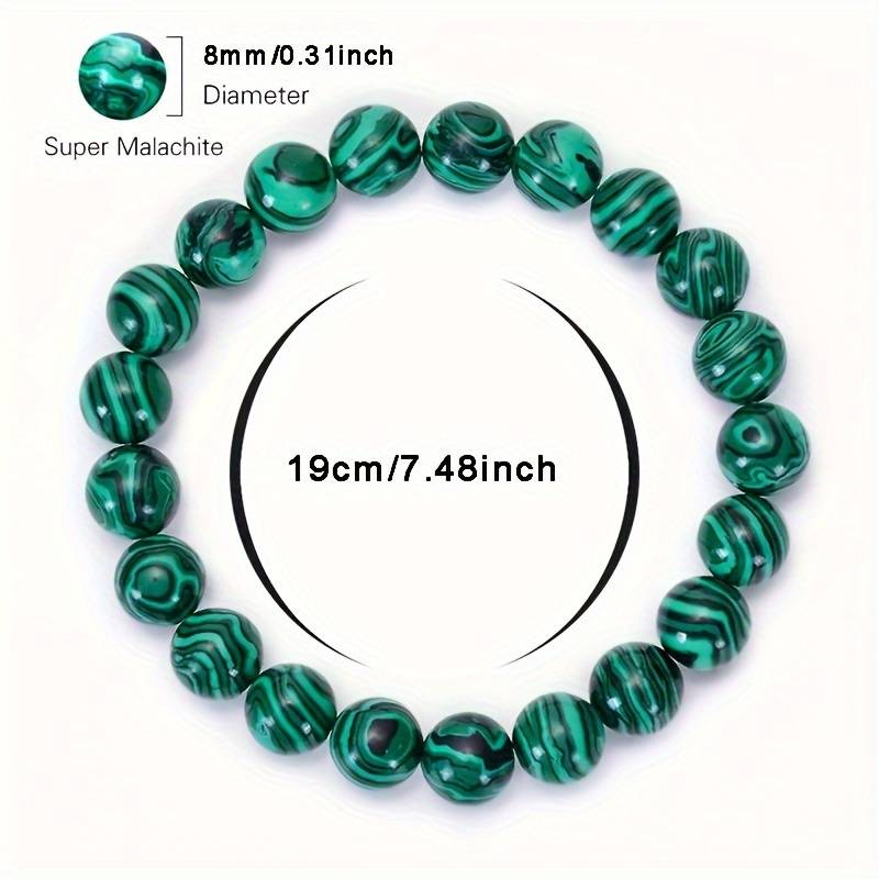  8mm Malachite Bracelet, Natural Stone Beads Bracelet For Women And Men, Father's Day/Mother's Day Birthday Gift