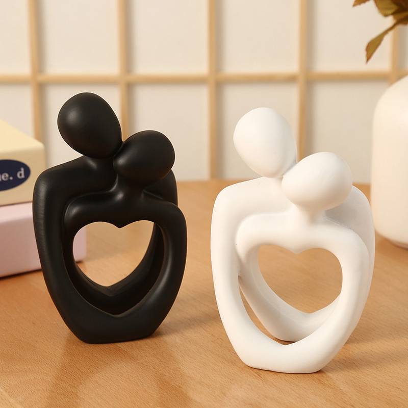  Abstract Couple Statue Embrace Sculpture 