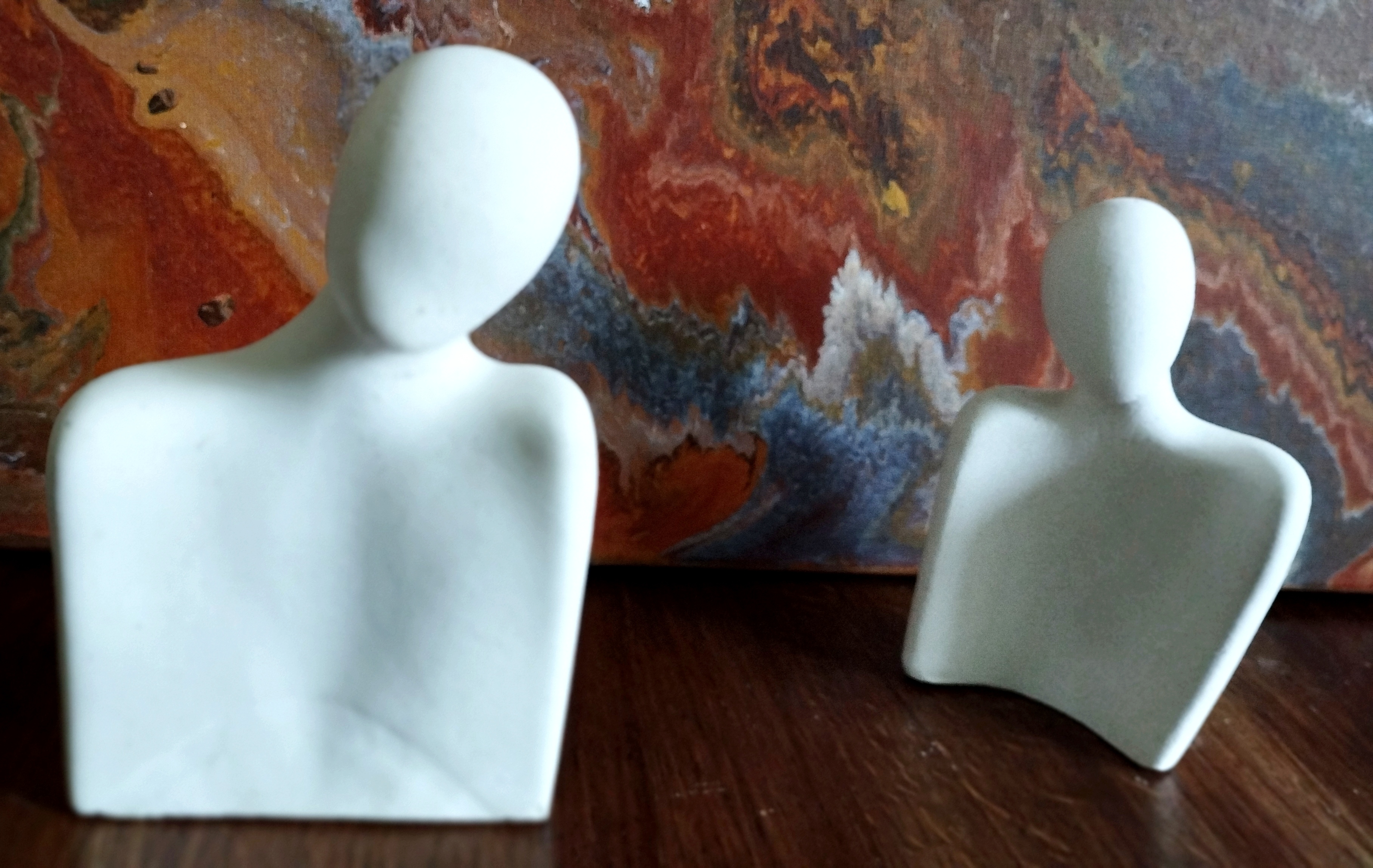 Handmade concrete couple silliouete